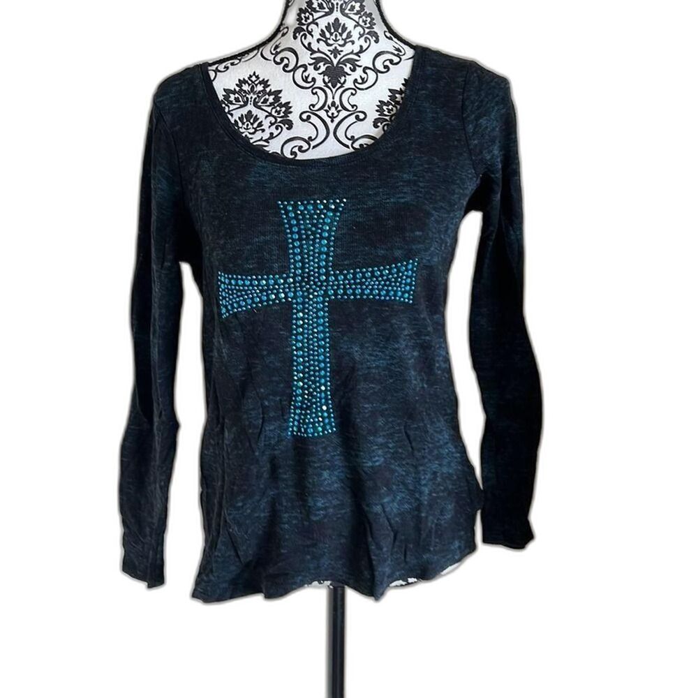 Rock & Republic Women's western cross long sleeve